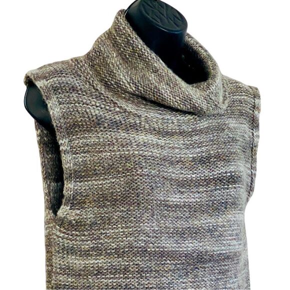 Massimo Dutti Alpaca Blend Sleeveless Turtleneck Tunic Sweater Sz S NWOT - Picture 2 of 12